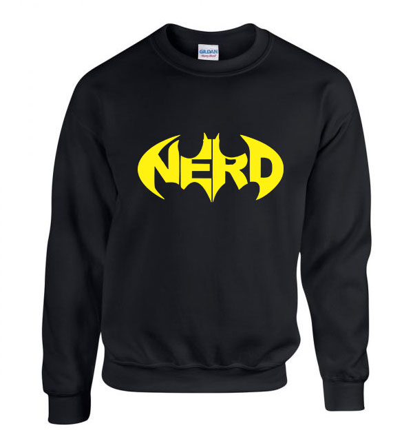 nerd kocka Fekete Férfi Pulóver