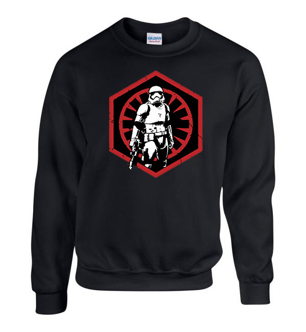 Star Wars Strom Trooper Fekete Férfi Pulóver
