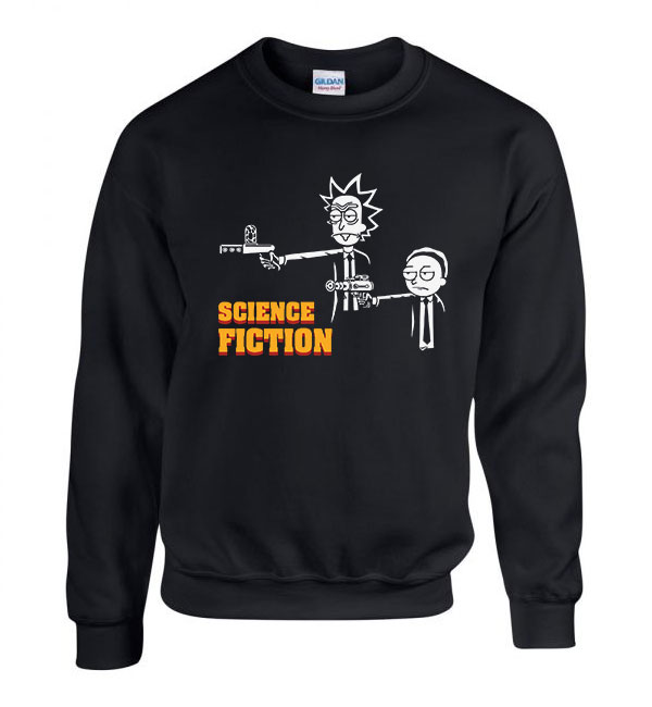 Rick És Morty Fekete Férfi Pulóver