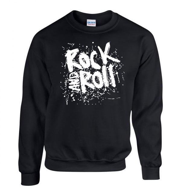 rock n roll Fekete Férfi Pulóver
