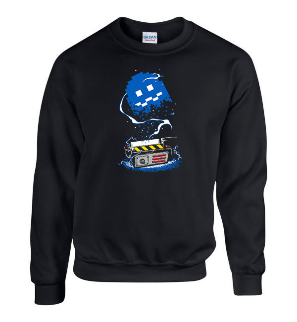 pac man ghost busters humor Fekete Férfi Pulóver