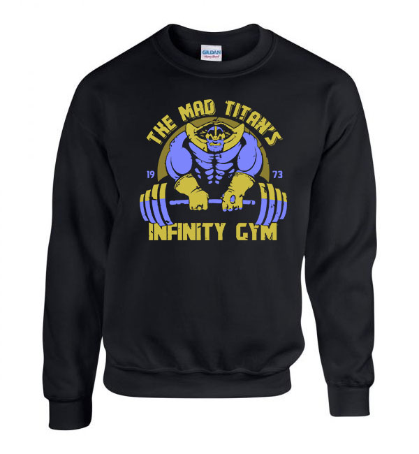 edzés kondi gym thanos Fekete Férfi Pulóver