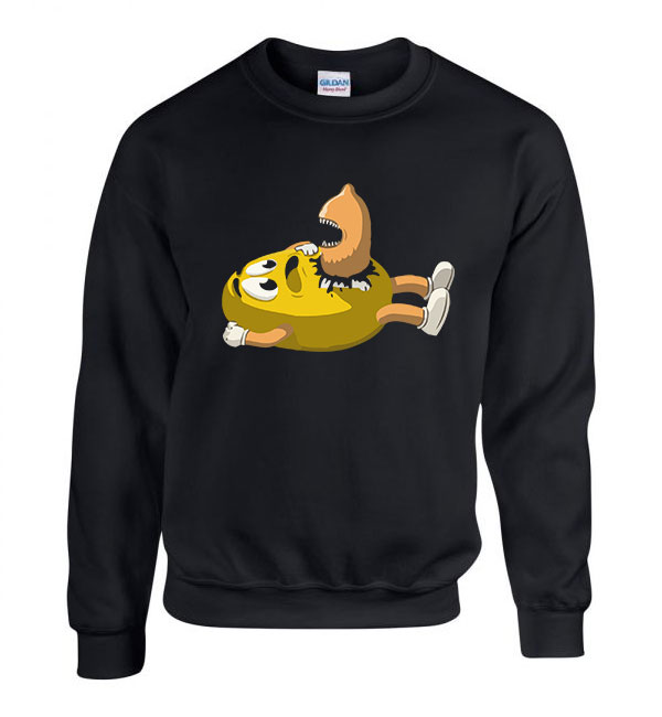 m and m mm alien Fekete Férfi Pulóver
