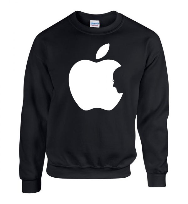 apple iphone steve jobs Fekete Férfi Pulóver