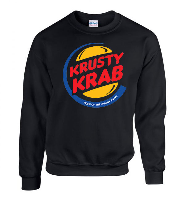 herkentyű burger krusty krab Fekete Férfi Pulóver
