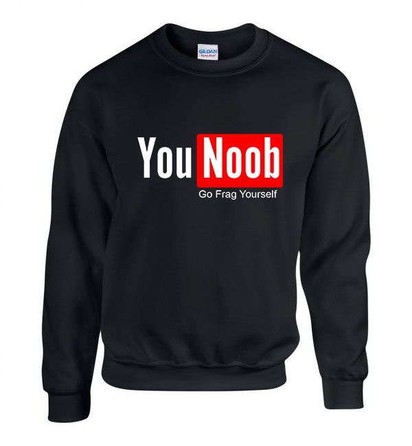 you noob youtube Fekete Férfi Pulóver