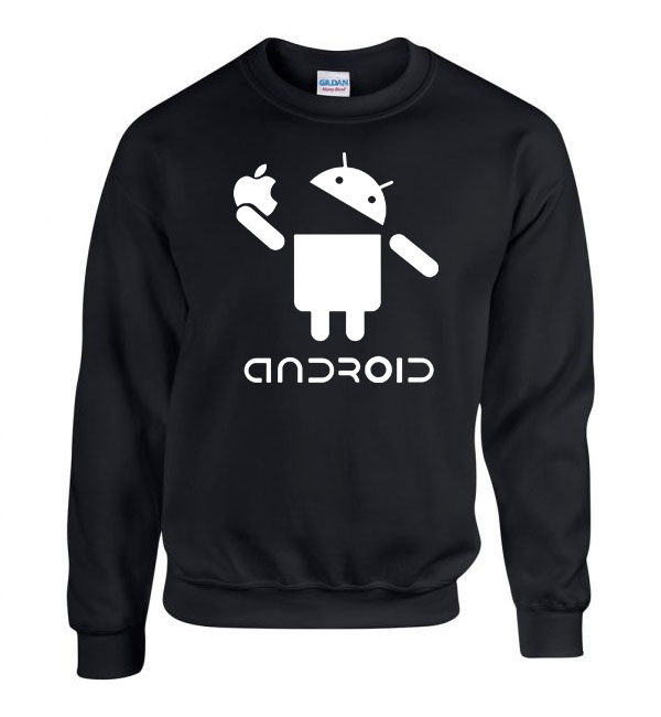 android humor Fekete Férfi Pulóver