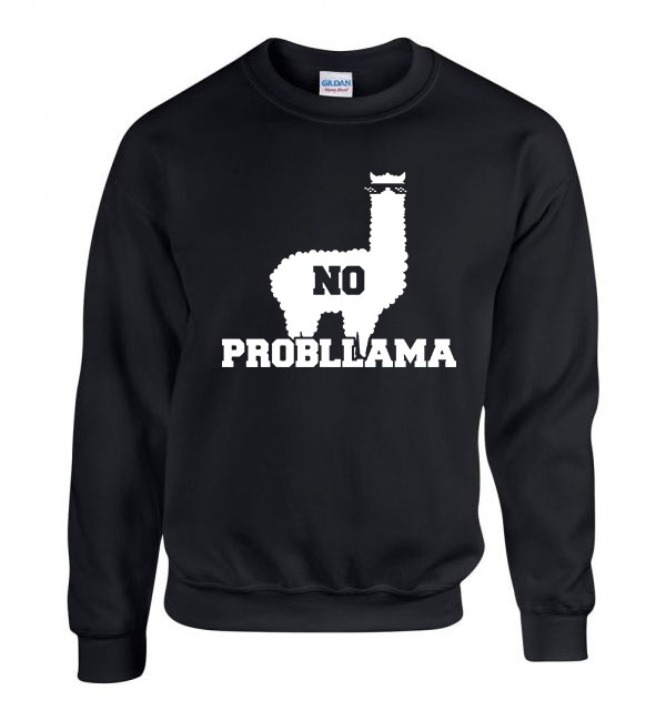 no probllama láma Fekete Férfi Pulóver