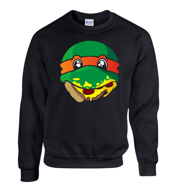tini ninja teknőcök pizza Fekete Férfi Pulóver