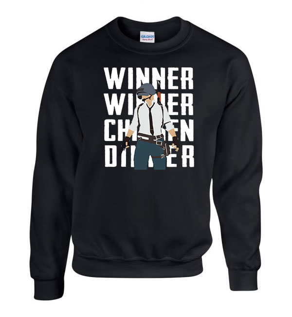 pubg winner winner chiken dinner Fekete Férfi Pulóver