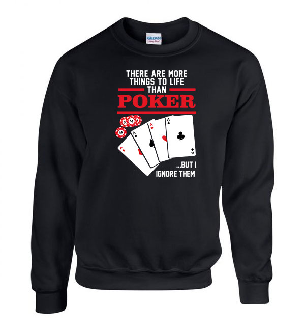 poker Fekete Férfi Pulóver