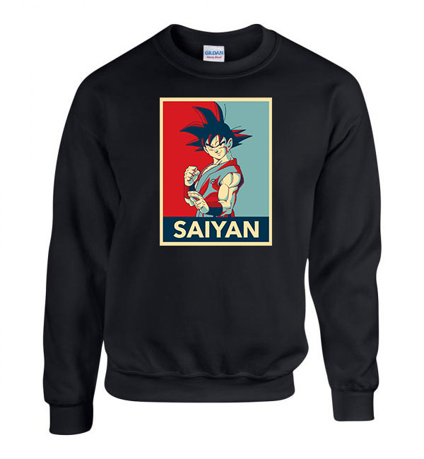 dragon ball son goku Fekete Férfi Pulóver