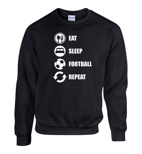 foci football focista Fekete Férfi Pulóver