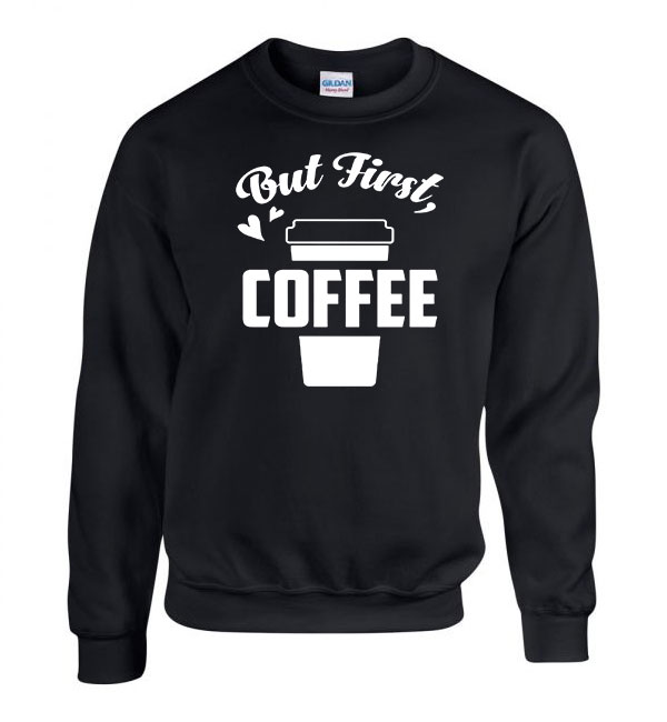 coffee kávé Fekete Férfi Pulóver