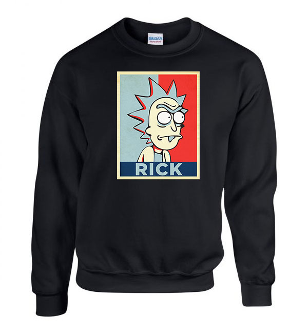 rick és morty Fekete Férfi Pulóver