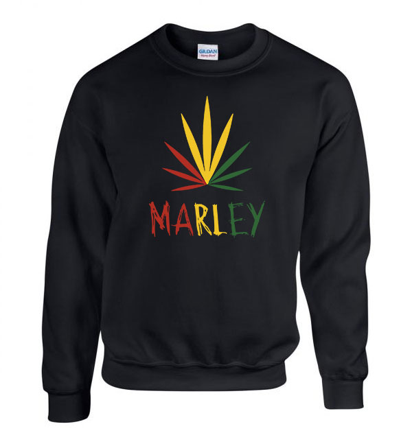 bob marley kanabisz cannabis Fekete Férfi Pulóver