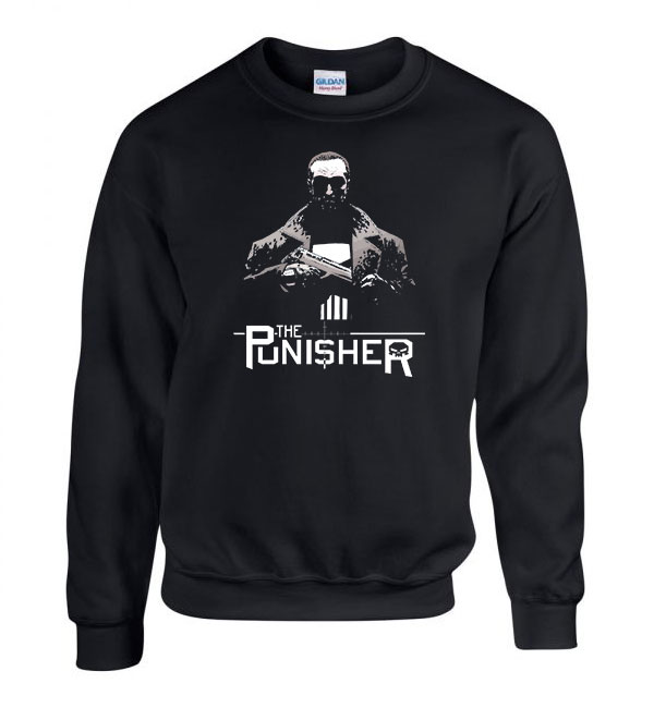 The Punisher A Megtorló Fekete Férfi Pulóver