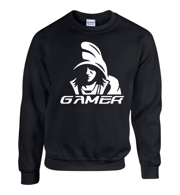 gamer Fekete Férfi Pulóver