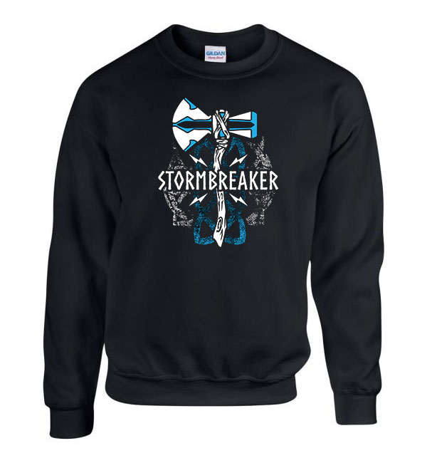 stormbreaker thor mjolnir Fekete Férfi Pulóver
