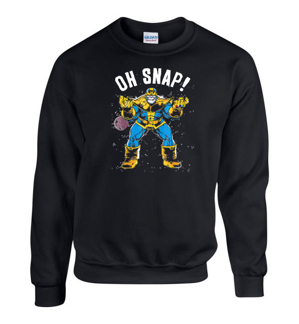 thanos avengers Fekete Férfi Pulóver