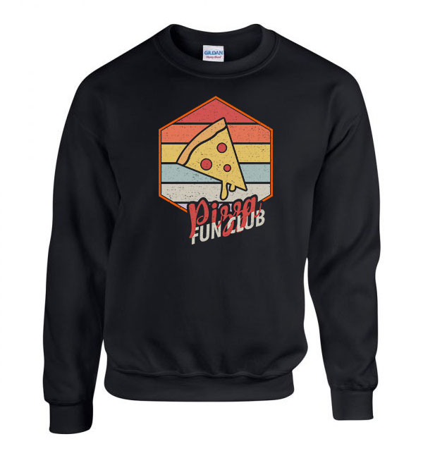 pizza Fekete Férfi Pulóver