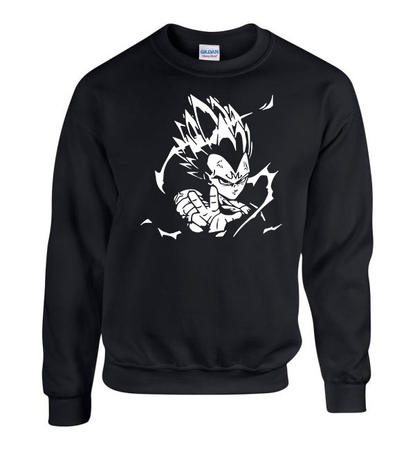 vegeta dragon ball Fekete Férfi Pulóver