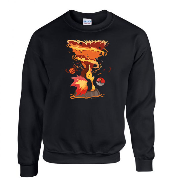 pokemon cyndaquil Fekete Férfi Pulóver