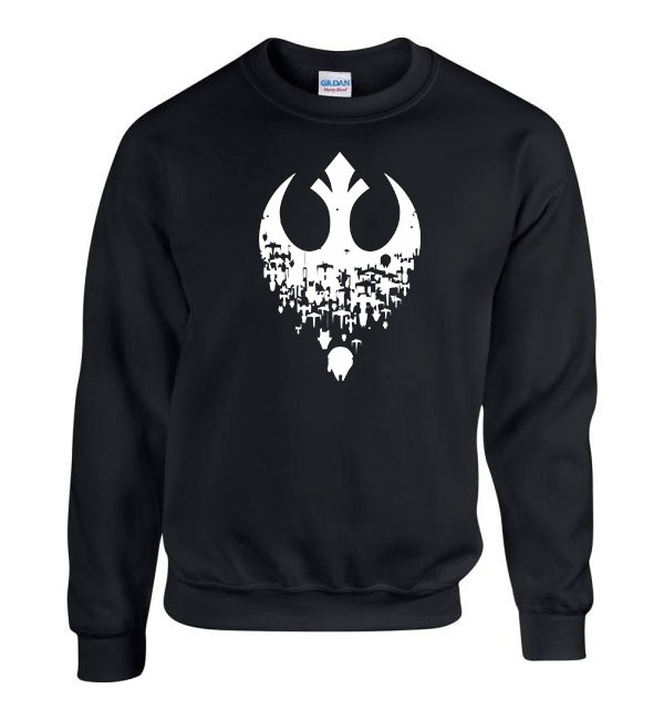 star wars lázadók Fekete Férfi Pulóver