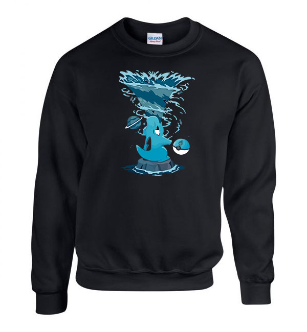 totodile pokemon Fekete Férfi Pulóver