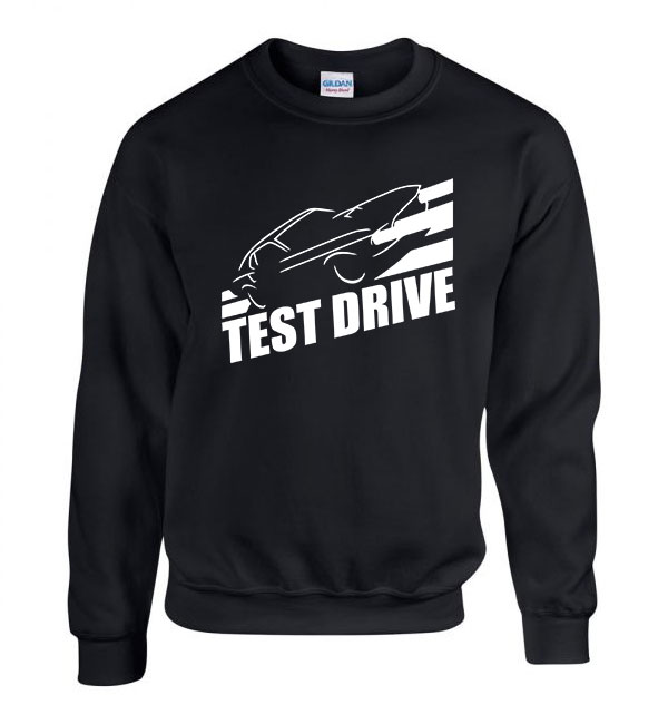 test drive autós autó kocsi Fekete Férfi Pulóver