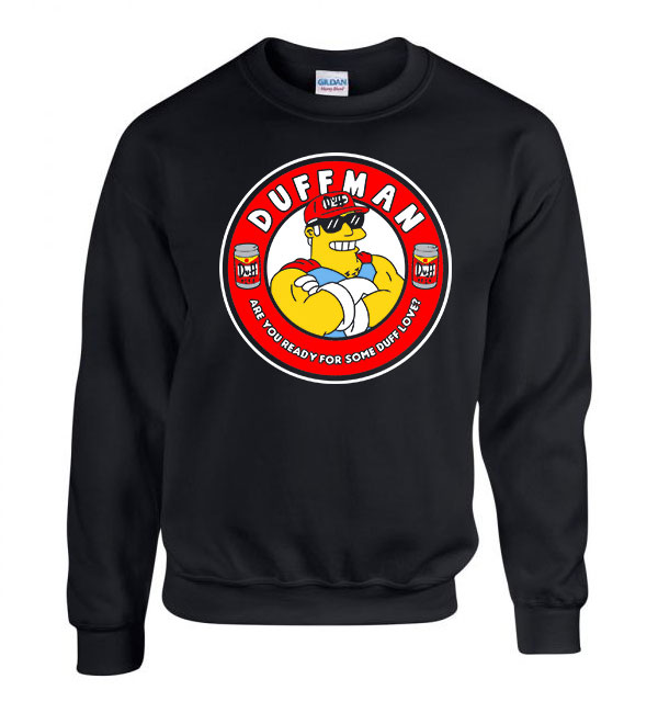 duffman simpson család Fekete Férfi Pulóver