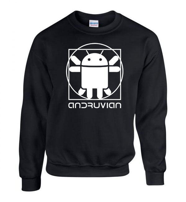 android Vitruviu Fekete Férfi Pulóver