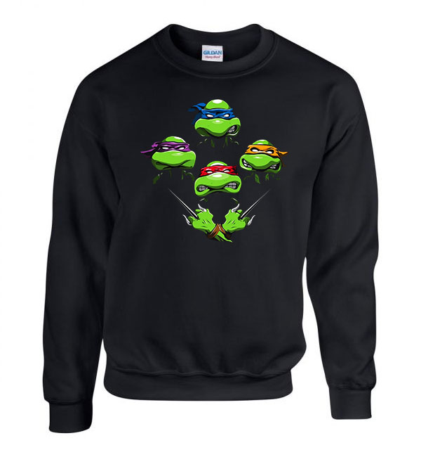 tini ninja teknőcök tmnt turtles Fekete Férfi Pulóver
