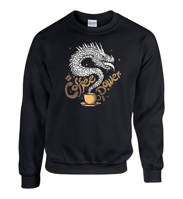 kávé coffee Fekete Férfi Pulóver