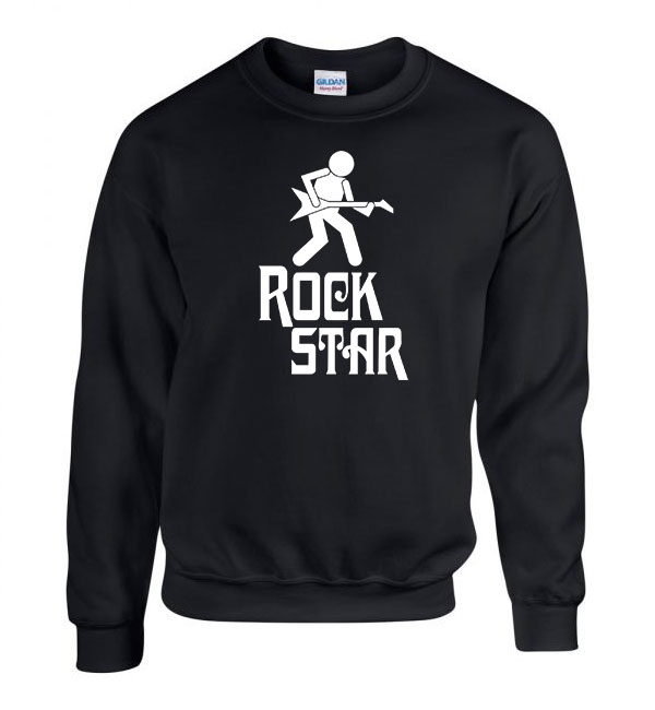gitár gitáros rock star Fekete Férfi Pulóver