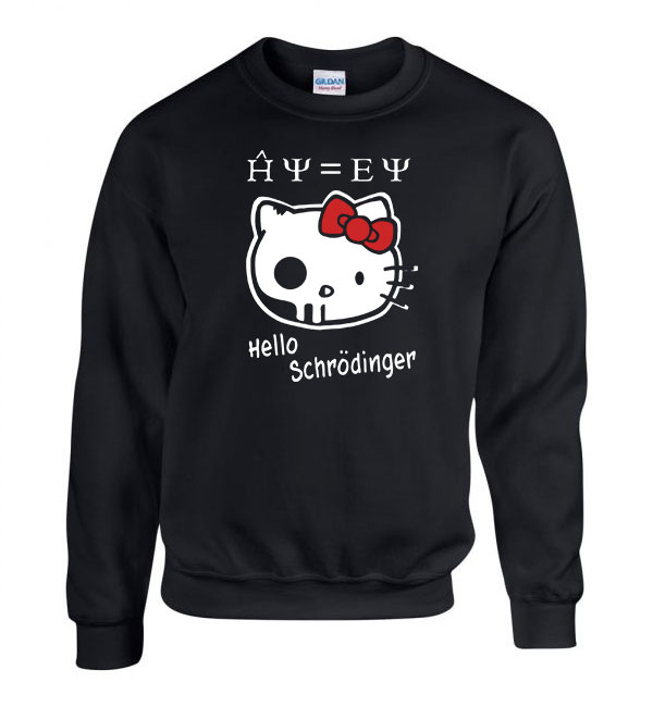 hello schrödinger macskája Fekete Férfi Pulóver