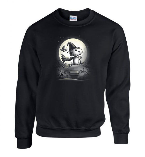 snoopy halloween Fekete Férfi Pulóver