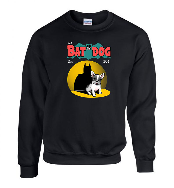 batman kutya bat dog Fekete Férfi Pulóver