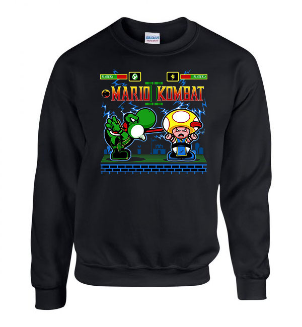 super mario Fekete Férfi Pulóver