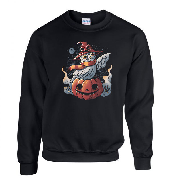 halloween hedvig bagoly Fekete Férfi Pulóver