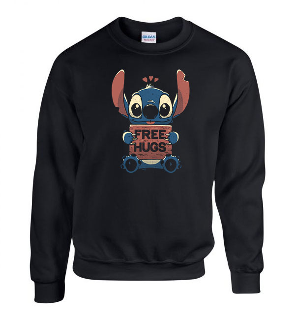 stitch Fekete Férfi Pulóver