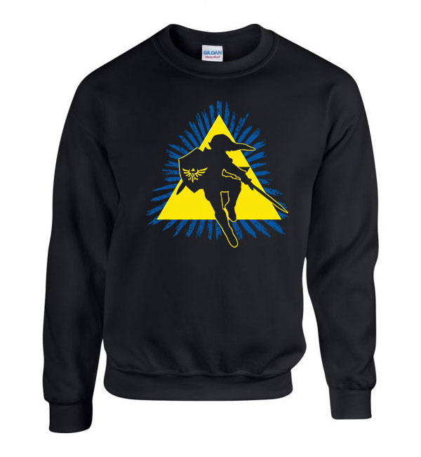 zelda link Fekete Férfi Pulóver