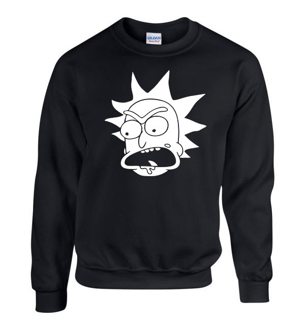 rick és morty Fekete Férfi Pulóver