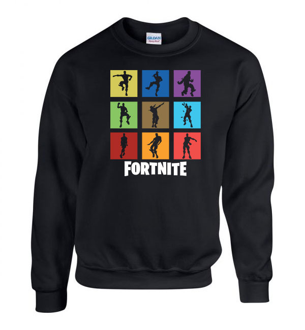 Fortntie emotok Fekete Férfi Pulóver