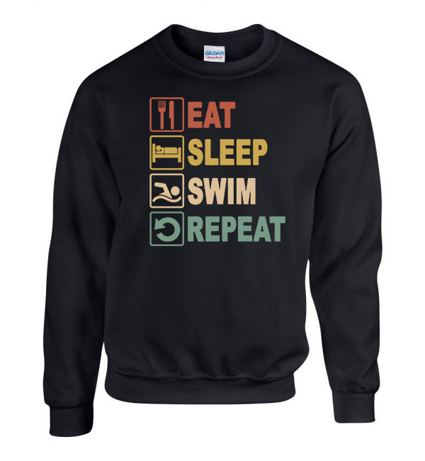 úszás úszós swim Fekete Férfi Pulóver