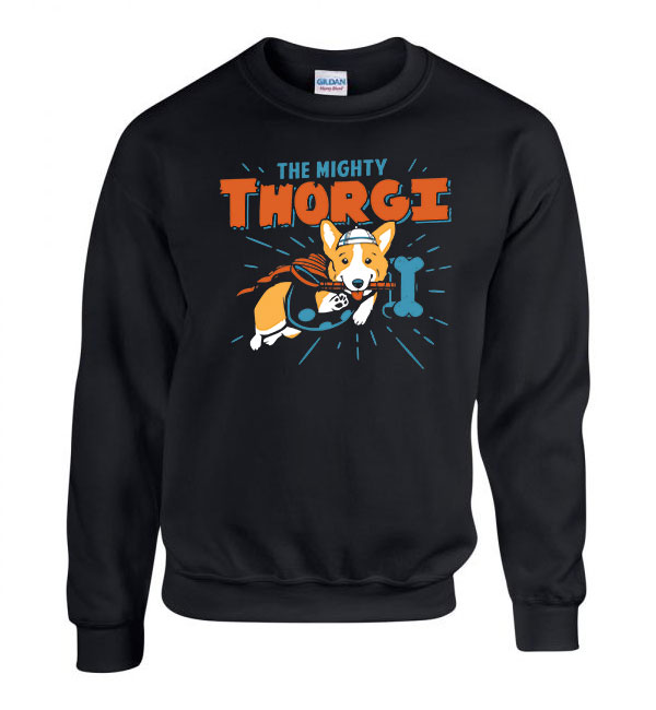 kutya kutyás corgi korgi Fekete Férfi Pulóver