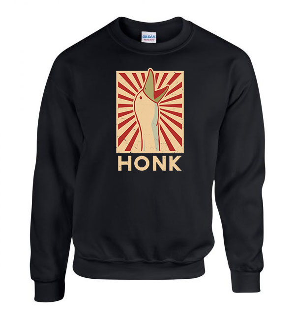 honk untilted goose game Fekete Férfi Pulóver