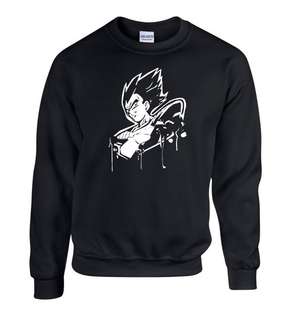 vegeta dragon ball Fekete Férfi Pulóver