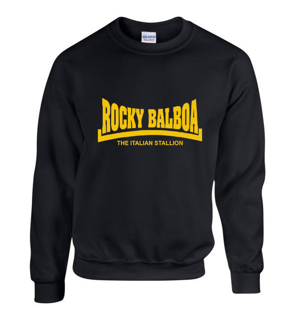 rocky balboa Fekete Férfi Pulóver