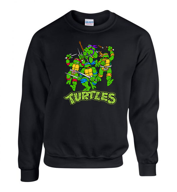tini ninja teknőcök tmnt Fekete Férfi Pulóver